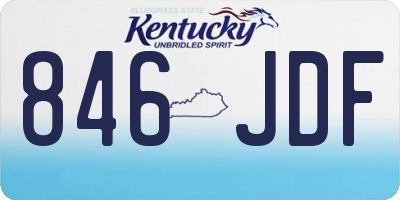 KY license plate 846JDF