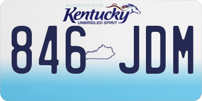 KY license plate 846JDM