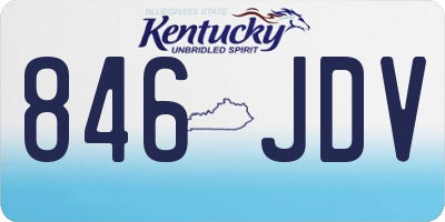 KY license plate 846JDV