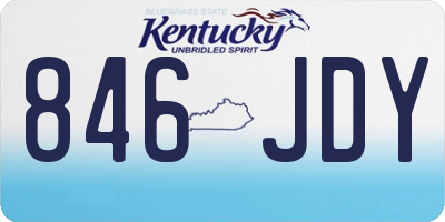 KY license plate 846JDY