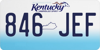 KY license plate 846JEF