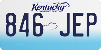 KY license plate 846JEP