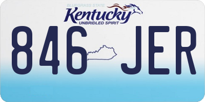 KY license plate 846JER