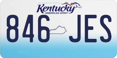 KY license plate 846JES