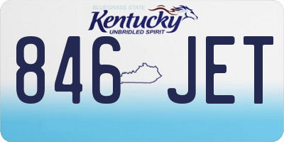 KY license plate 846JET