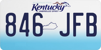 KY license plate 846JFB