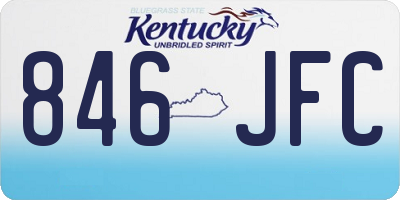 KY license plate 846JFC