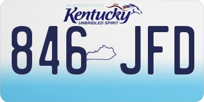 KY license plate 846JFD