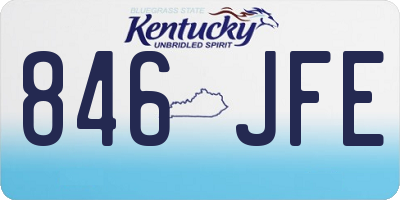 KY license plate 846JFE