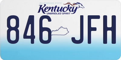 KY license plate 846JFH