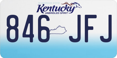 KY license plate 846JFJ
