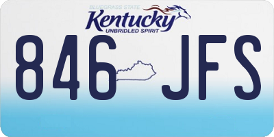 KY license plate 846JFS