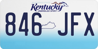 KY license plate 846JFX