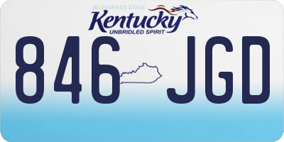KY license plate 846JGD