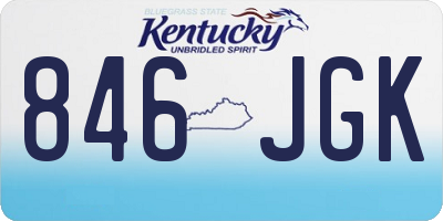 KY license plate 846JGK