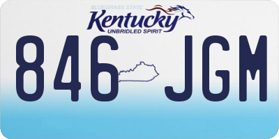 KY license plate 846JGM
