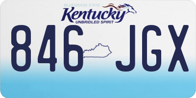 KY license plate 846JGX