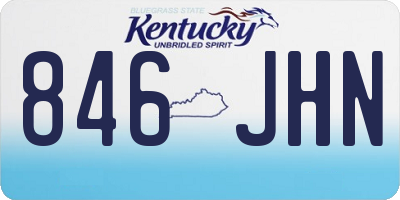 KY license plate 846JHN