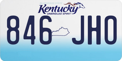 KY license plate 846JHO