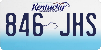 KY license plate 846JHS