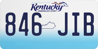 KY license plate 846JIB