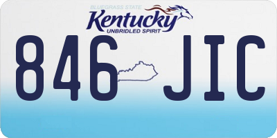 KY license plate 846JIC
