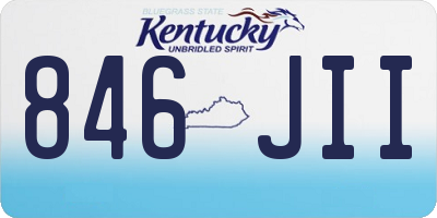 KY license plate 846JII