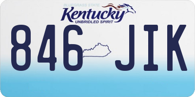 KY license plate 846JIK