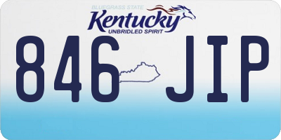 KY license plate 846JIP
