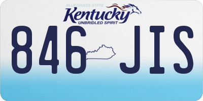 KY license plate 846JIS