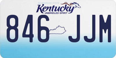KY license plate 846JJM