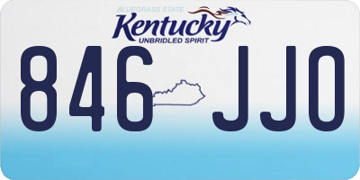 KY license plate 846JJO