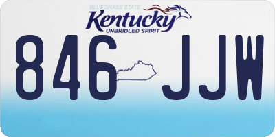 KY license plate 846JJW
