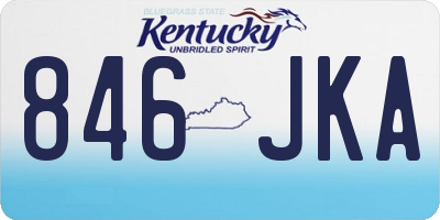 KY license plate 846JKA