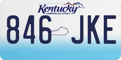 KY license plate 846JKE