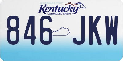 KY license plate 846JKW