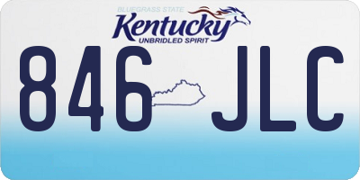 KY license plate 846JLC