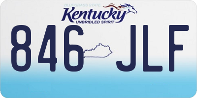 KY license plate 846JLF