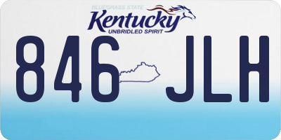 KY license plate 846JLH