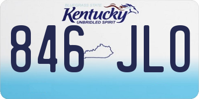 KY license plate 846JLO