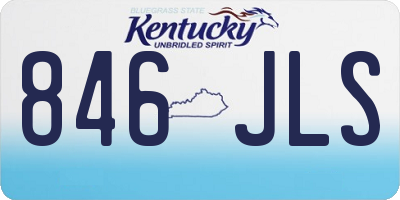 KY license plate 846JLS