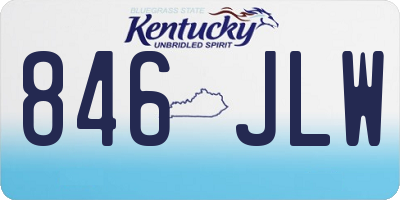 KY license plate 846JLW