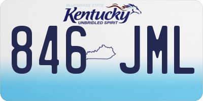KY license plate 846JML
