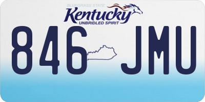 KY license plate 846JMU