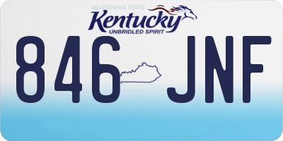 KY license plate 846JNF