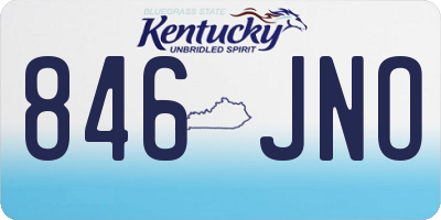 KY license plate 846JNO