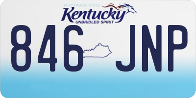 KY license plate 846JNP