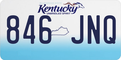 KY license plate 846JNQ