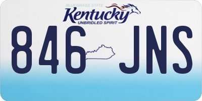 KY license plate 846JNS