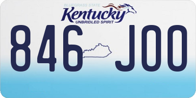 KY license plate 846JOO